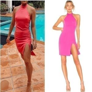 NBD Sugar Pine Bodycon Mini Dress in Fuchsia Pink